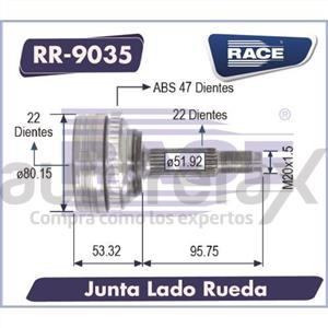 JUNTA HOMOCINETICA RACE - RR9035