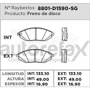 BALATA FRENO DE DISCO RAYBESTOS - 8801D1590SG